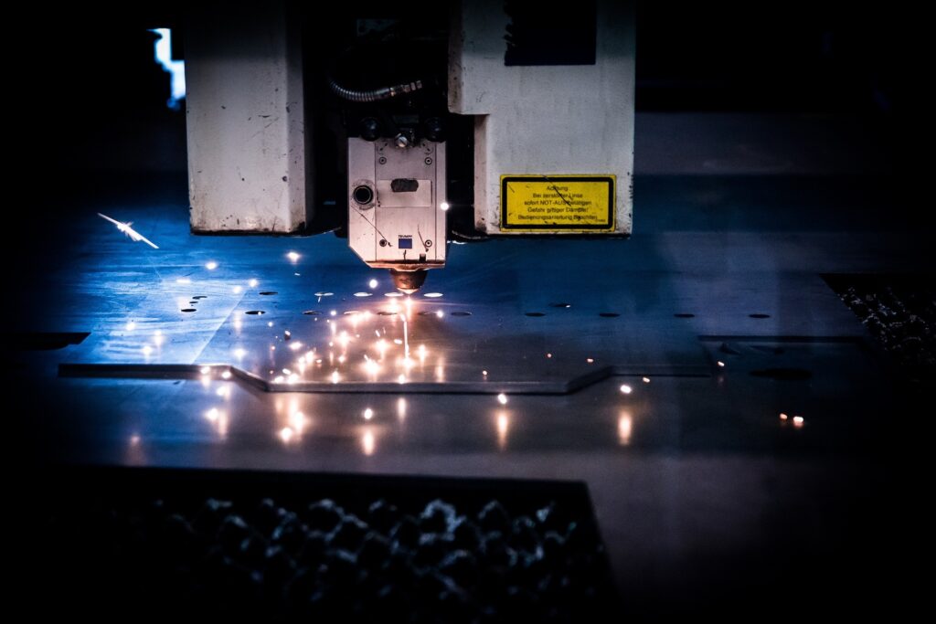 laser cutting metal